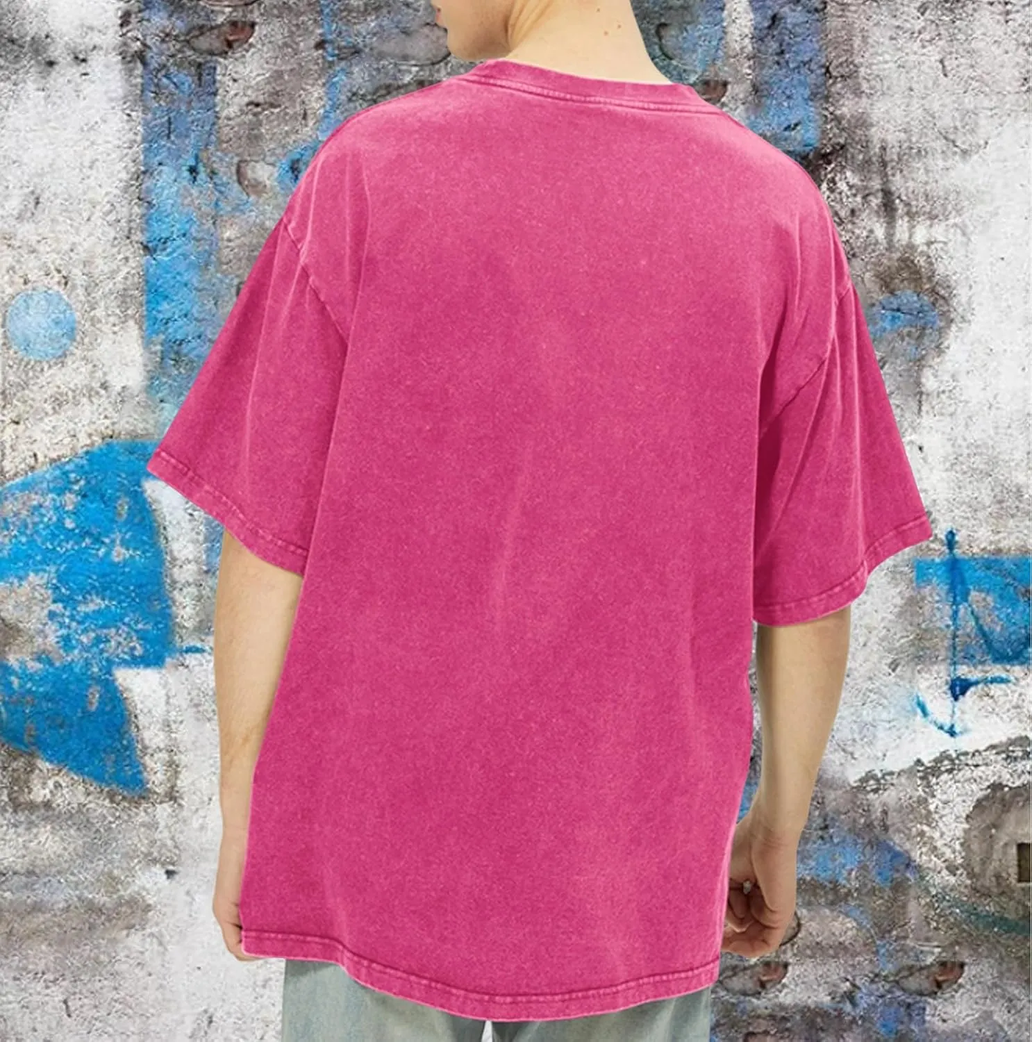 Mens Oversized Graphic Tees Streetwear Baggy Shirts Y2k Vintage Acid Wash Cotton Tshirt Harajuku Grunge Shirt Men