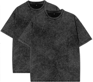 Men's Oversized T-Shirts Heavy Loose Fit Vintage Washed Tee Unisex Cotton Short Sleeve Casual Shirts Tee Tops