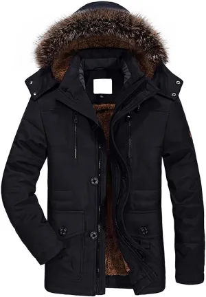 Men's Puffer Jacket Lightweight Warm Large Size Solid Color Cotton Coat Padded Trucker Lapel Work Cargo Jackets for
