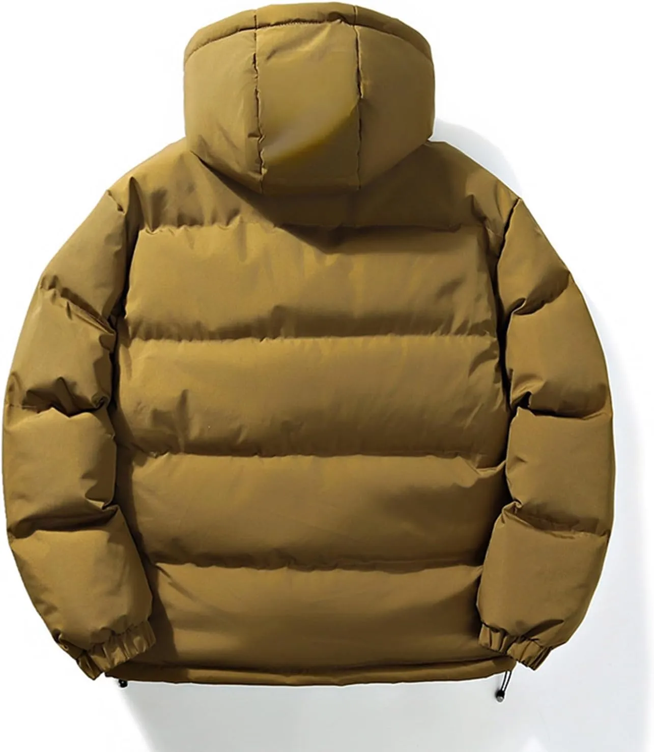 Mens Puffer Jacket with Hood Lightweight Down Coat Zip up Quilted Jacket Padded Insulated Coat Warm Winter Jackets