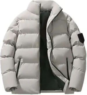 Mens Puffer Jacket with Hood Waterproof Long Sleeve Puffer Jackets Repellent Down-Hiking-Jackets Outdoor Mens Vests Outerwear