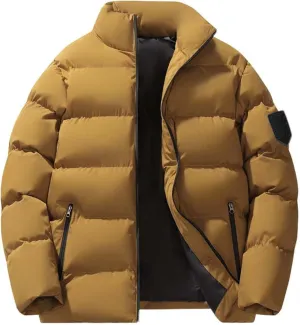 Mens Puffer Jacket with Hood Waterproof Long Sleeve Puffer Jackets Repellent Down-Hiking-Jackets Outdoor Mens Vests Outerwear