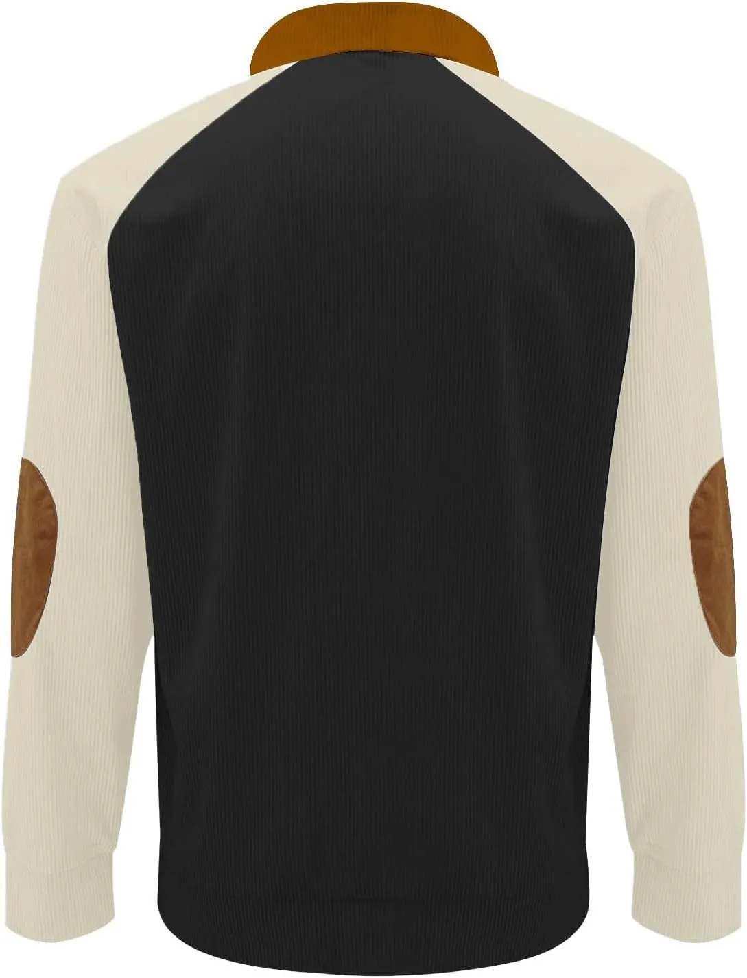 Mens Quilted Sweater Button-Down V-Neck Raglan Patchwork Long-Sleeved Loose T-Shirt Top