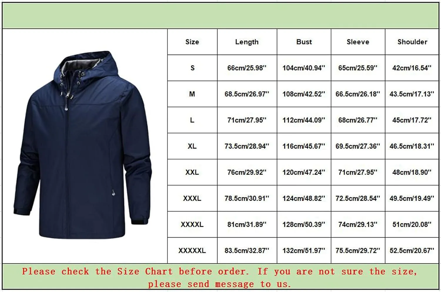 Men's Rain Suit Waterproof Lightweight Rain Gear for Golf Hiking Cycling Raincoat Comfy Lightweight Rain Jacket