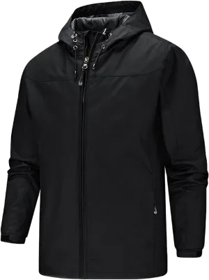 Men's Rain Suit Waterproof Lightweight Rain Gear for Golf Hiking Cycling Raincoat Fashion Lightweight Rain Jacket