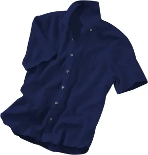 Mens Resort Wear 2025 Casual Lightweight Short Sleeve Cotton Linen Shirts Buttons Down Solid Loose Summer Beach Shirts