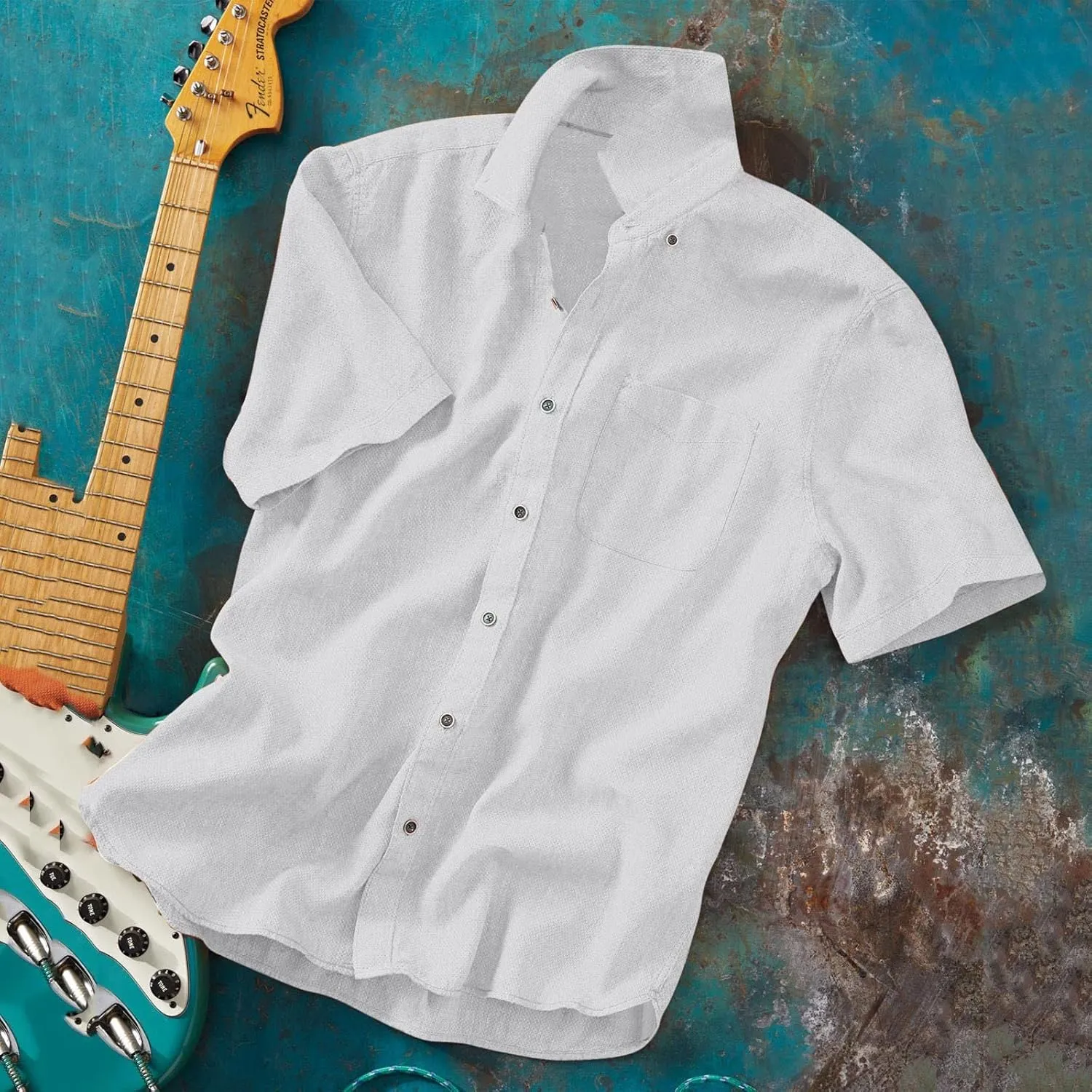 Mens Resort Wear 2025 Casual Lightweight Short Sleeve Cotton Linen Shirts Buttons Down Solid Loose Summer Beach Shirts