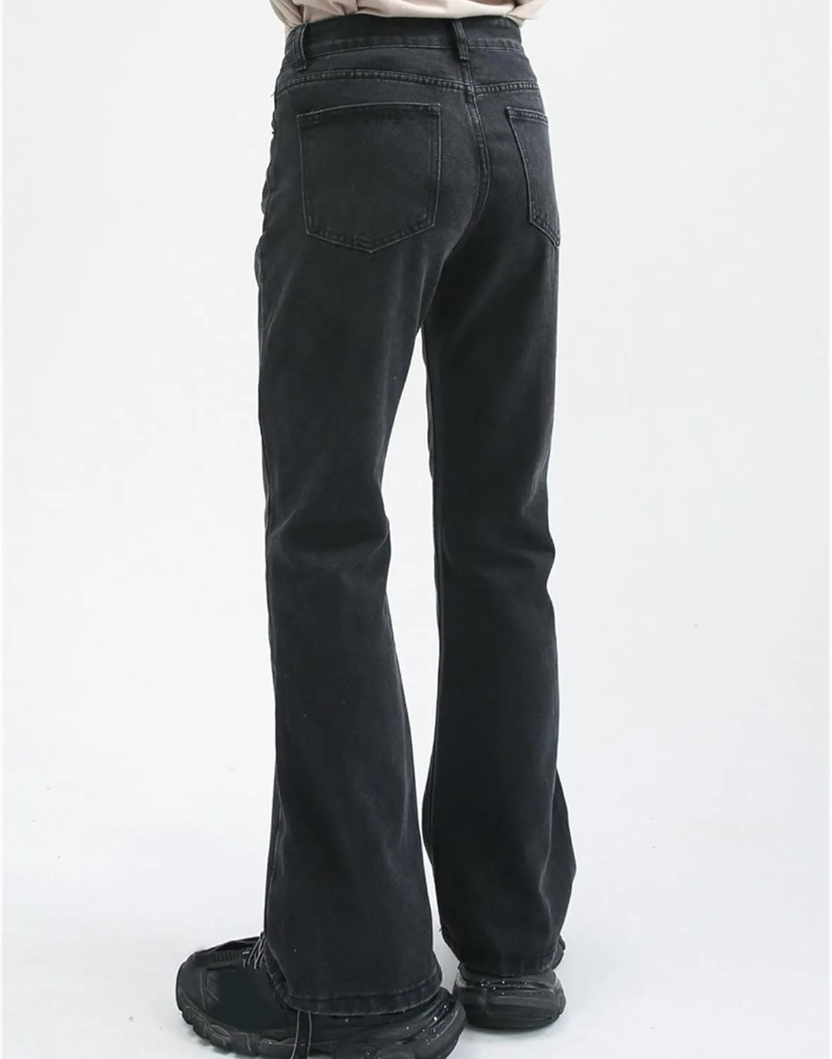 Men's Retro 60s 70s Disco Flared Trousers Comfort Stretch Fit Bell Bottom Denim Jeans
