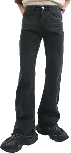 Men's Retro 60s 70s Disco Flared Trousers Comfort Stretch Fit Bell Bottom Denim Jeans