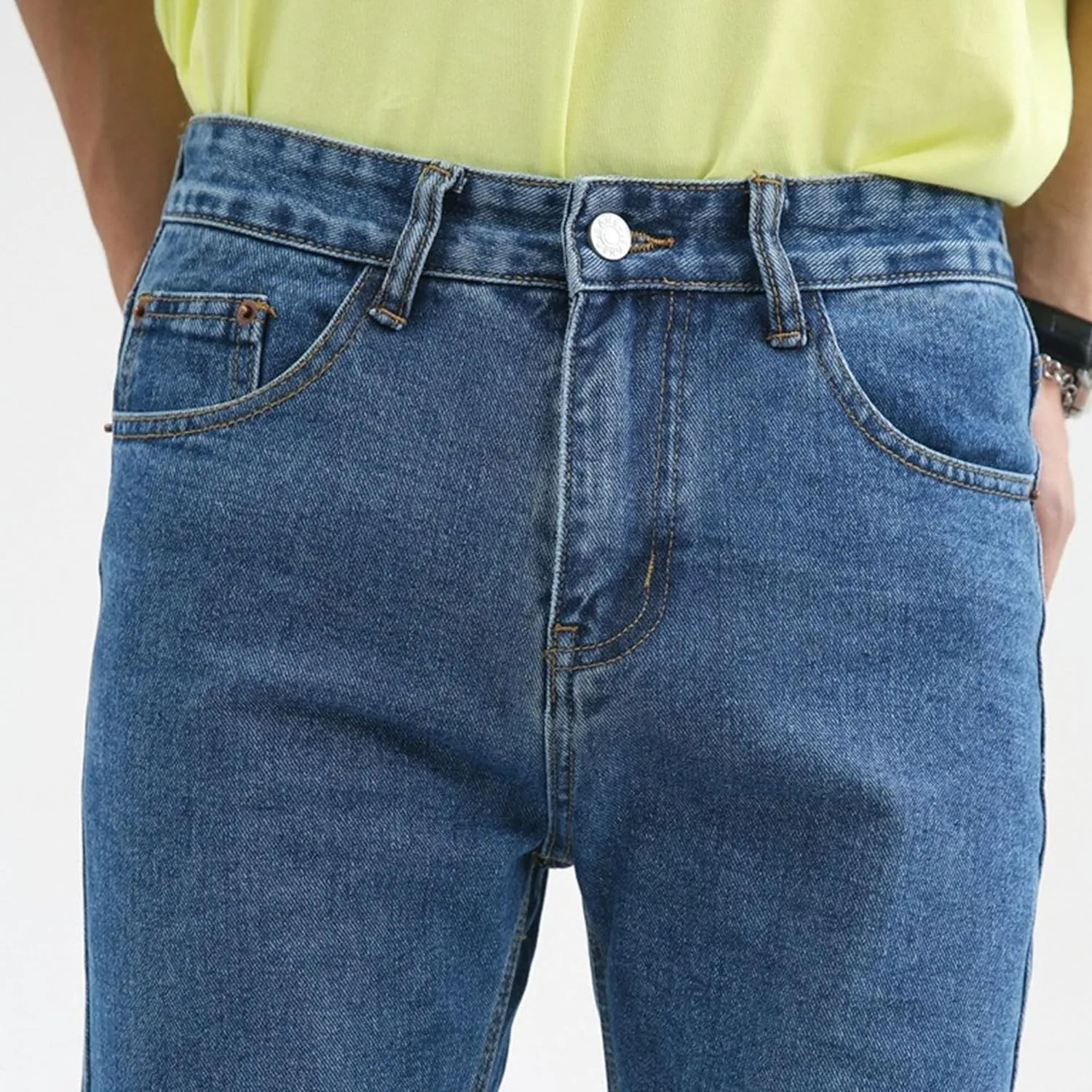 Men's Retro 60s 70s Disco Flared Trousers Comfort Stretch Fit Bell Bottom Denim Jeans