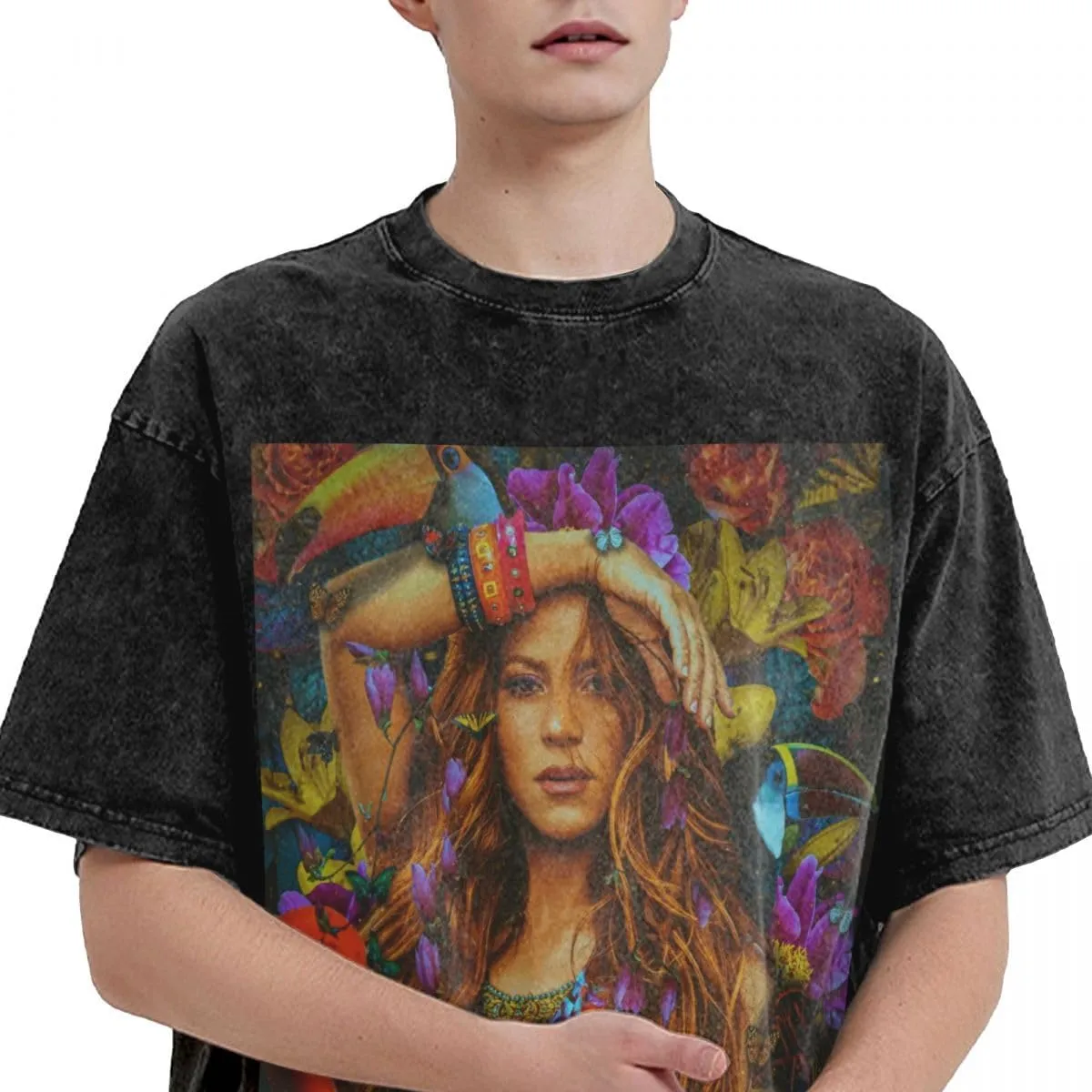 Men's Round Neck T Shirt Cotton Short Sleeved Tees