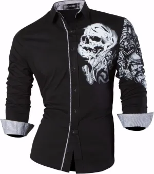 Men's Slim Fit Long Sleeves Casual Button Down Dress Shirts JZS041
