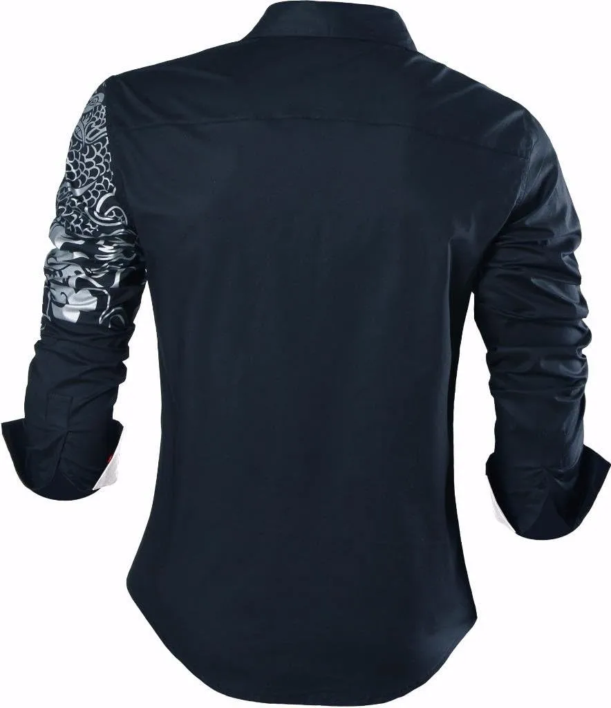 Men's Slim Fit Long Sleeves Casual Button Down Dress Shirts JZS041
