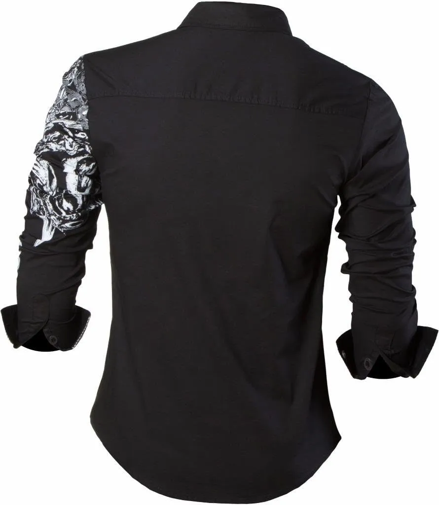 Men's Slim Fit Long Sleeves Casual Button Down Dress Shirts JZS041