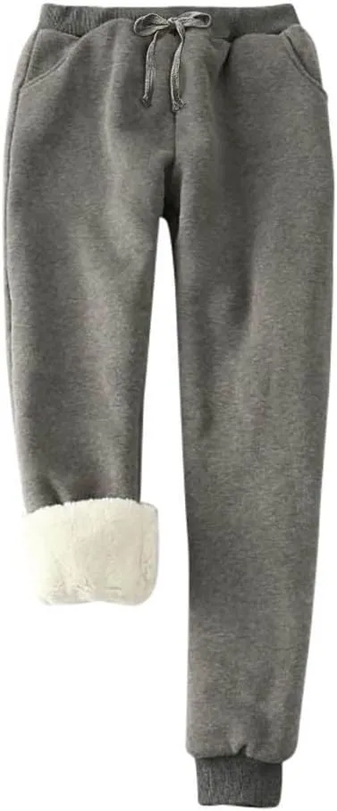 Men's Solid Baggy Cinch Bottom Sweatpants Casual Plus Size Cozy with Pockets Joggers Relaxed Fit Fleece Lined Soft