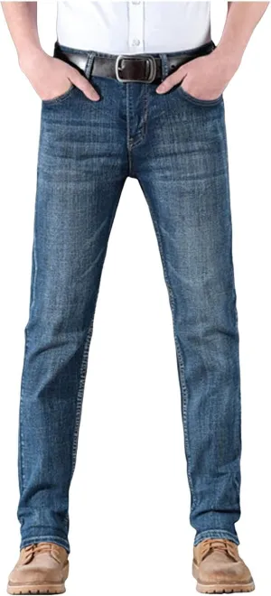 Men's Straight Jeans Relaxed Fit Pants for Men with Stretch Fabric Tapered Black JeansMens Bootcut Jeans