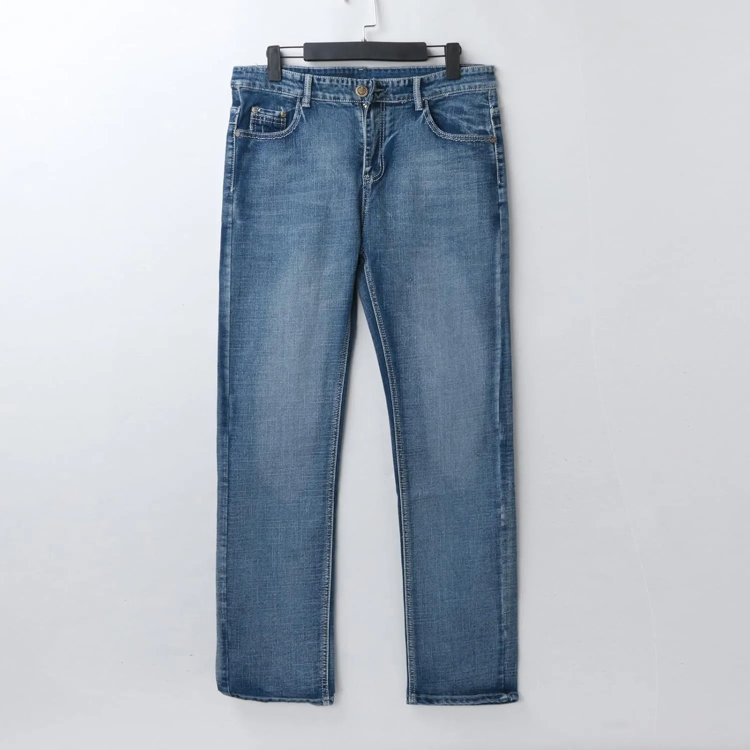 Men's Straight Jeans Relaxed Fit Pants for Men with Stretch Fabric Tapered Black JeansMens Bootcut Jeans