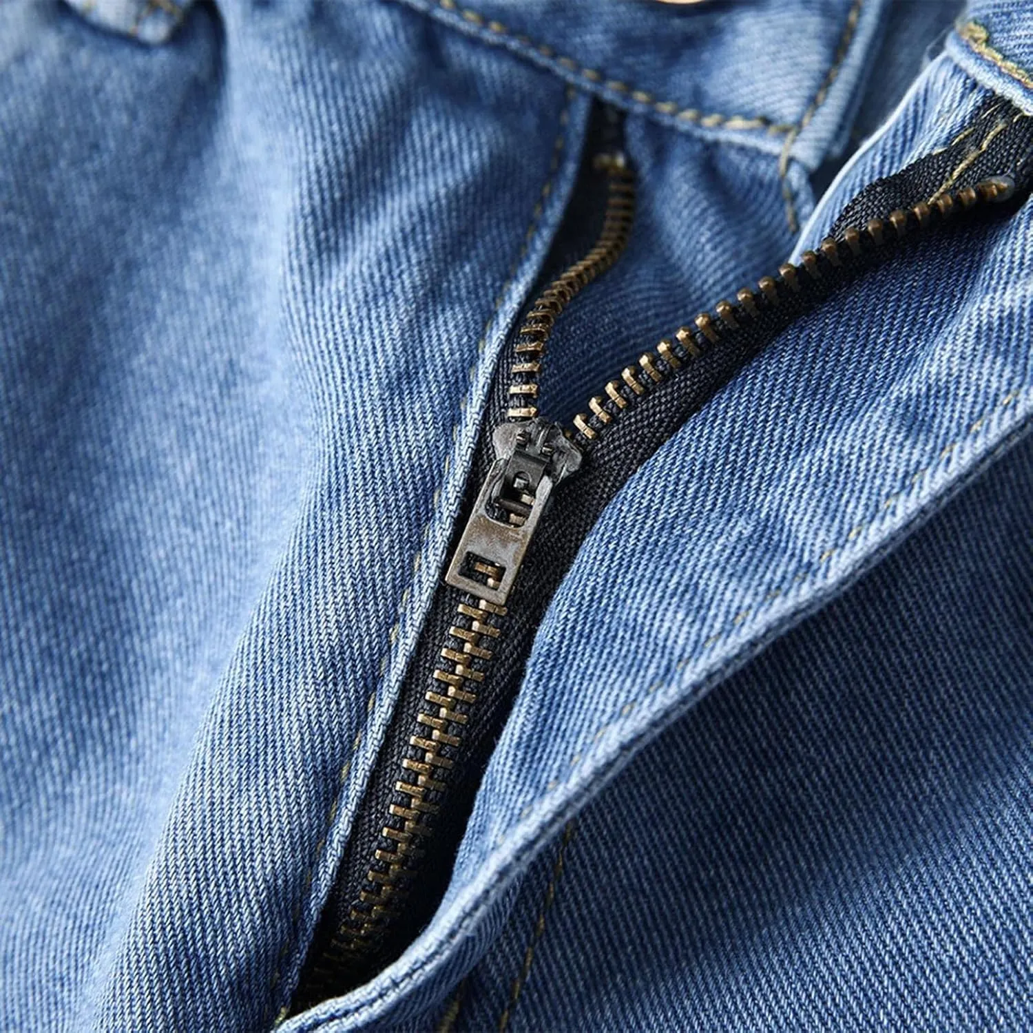 Men's Straight Leg Jeans - 2022 Stretch Fit Comfort Flared Retro Leg Denim Jeans Long Pants Trousers with Pocket