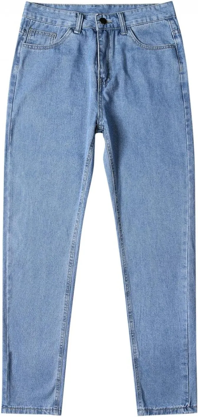 Men's Straight Leg Jeans - 2022 Stretch Fit Comfort Flared Retro Leg Denim Jeans Long Pants Trousers with Pocket