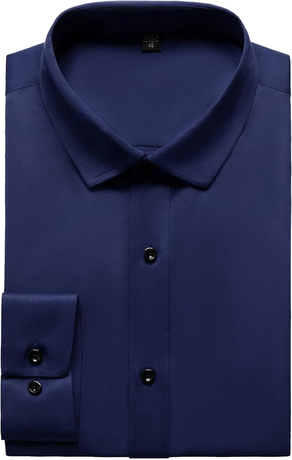 Men's Stretch Wrinkle Free Dress Shirts Formal Prom Wedding Slim Fit Long Sleeve Button Down Shirts