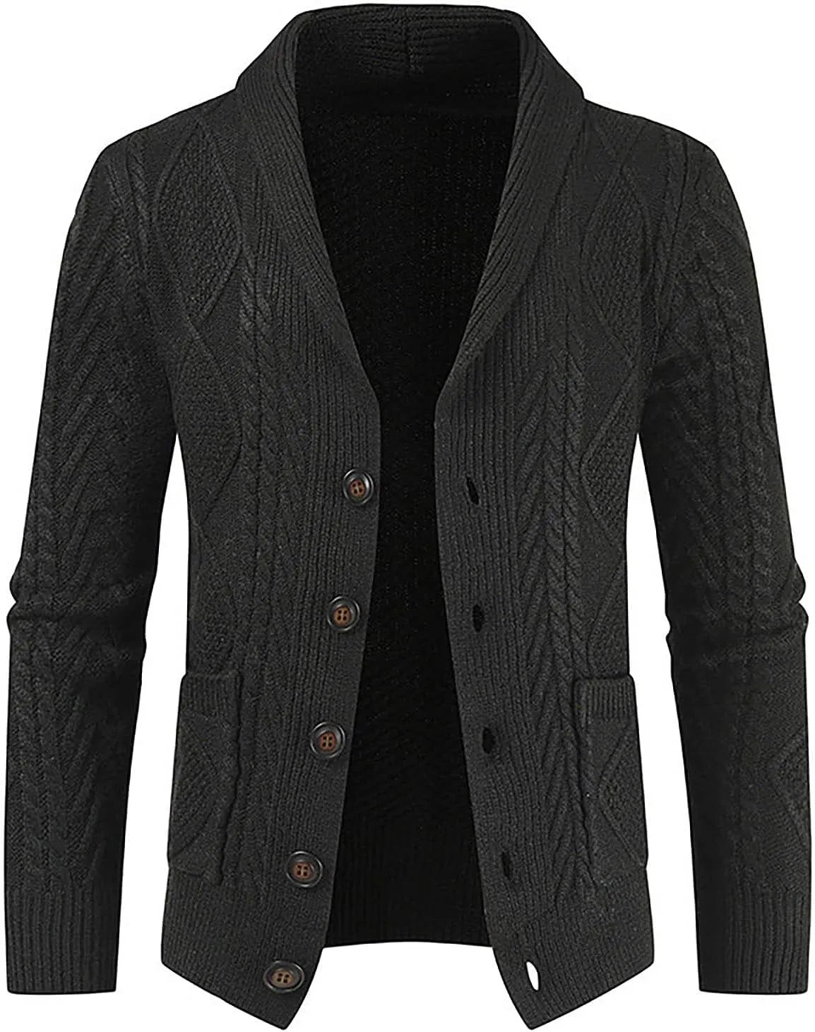 Men's Sweater Plus Size Autumn and Winter Fashion Loose Cardigan Warm Lapel Hooded Jacket Sweater Soft Sweater