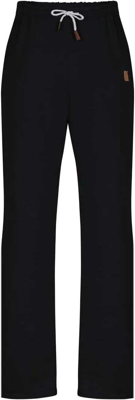 Mens Sweatpants Joggers Fleece Sweatpants Men Comfy Work Pants Straight Leg Elastic Waist Pants Drawstring Sweatpants