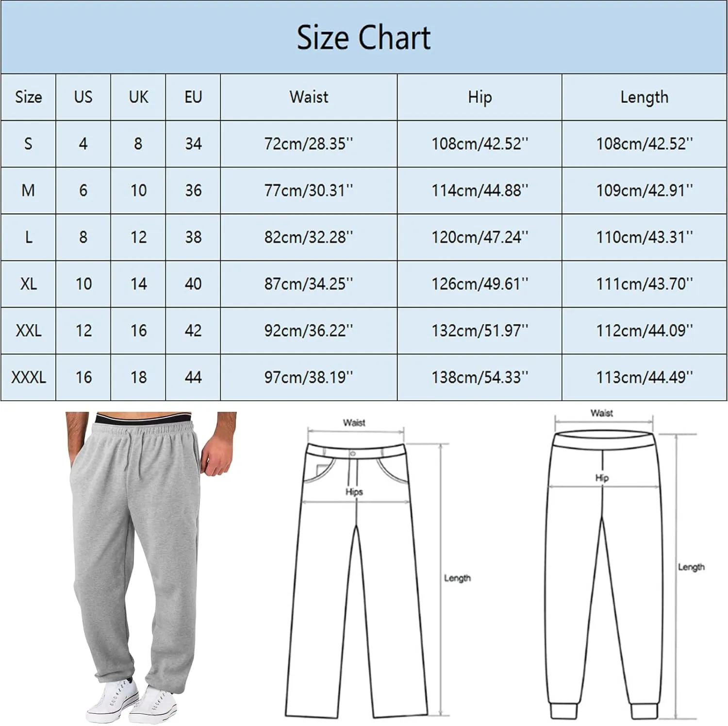 Mens Sweatpants Joggers, Joggers for Men, Men's Fleece Athletic Sweatpants for Men Loose Fit Active Sweatpants with Pockets