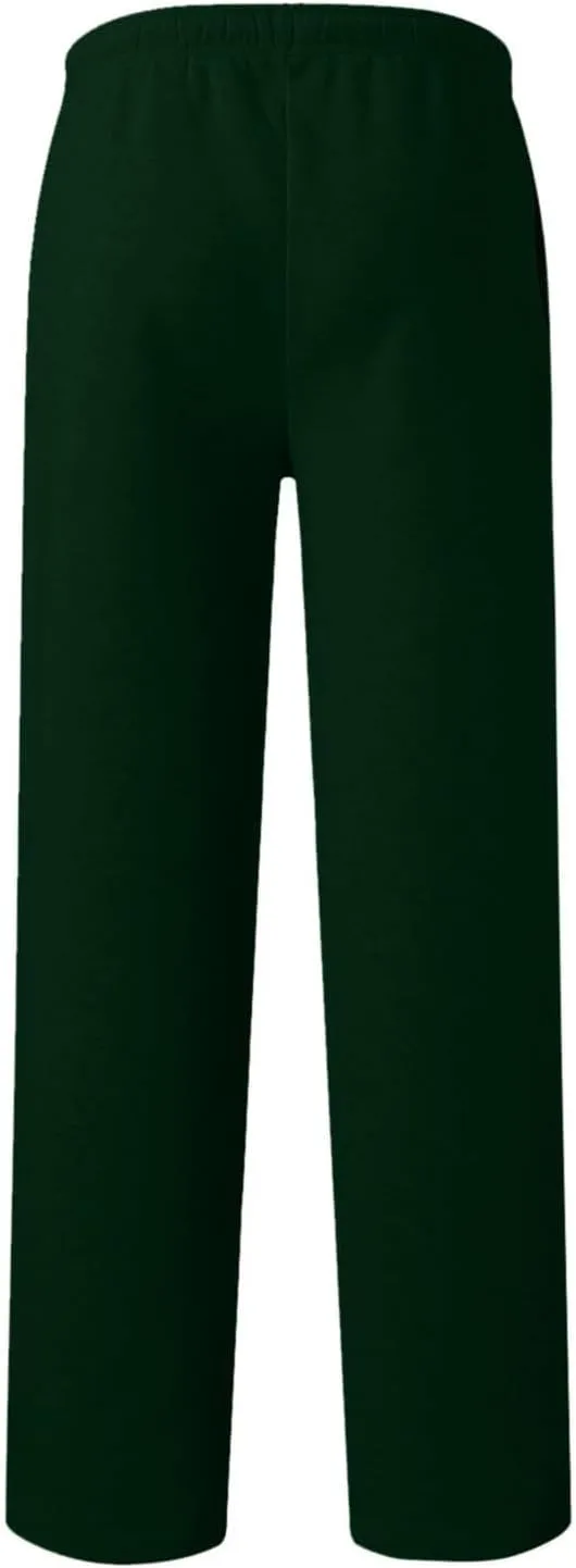 Mens Sweatpants Open Bottom Relaxed Fit Tall Fleece Jogger Sweatpants with Pockets Baggy Gym Athletic Sweat Pants
