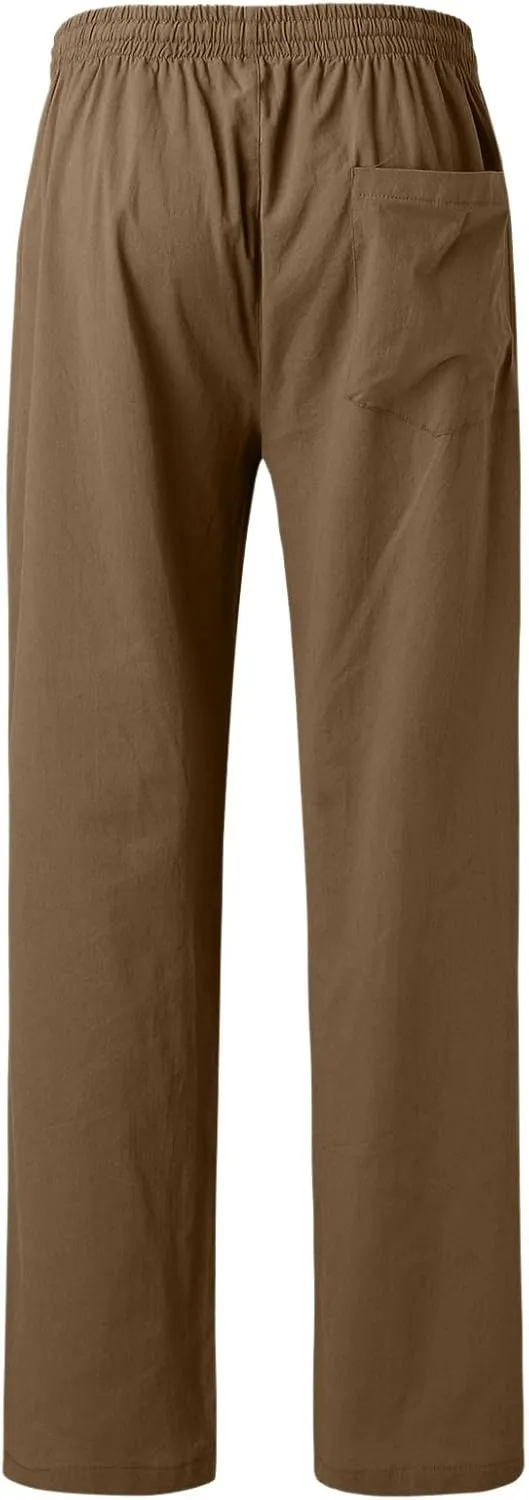 Mens Sweatpants with Pockets Big and Tall Gym Stretch Jogger Pants Mens Cargo Sweatpants Heavyweight Fleece Trousers