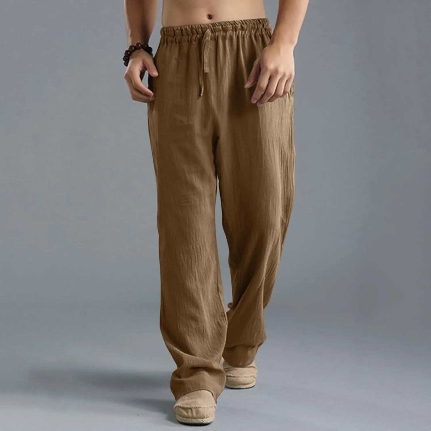 Mens Sweatpants with Pockets Big and Tall Gym Stretch Jogger Pants Mens Cargo Sweatpants Heavyweight Fleece Trousers