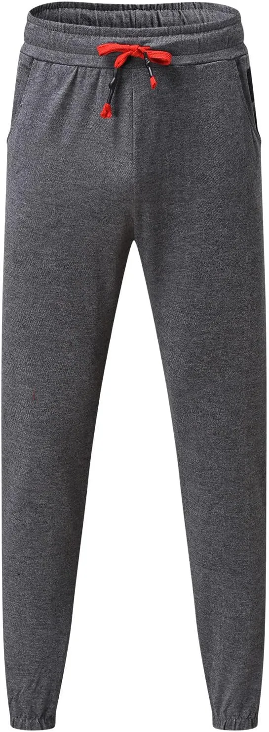 Mens Sweatpants with Pockets Big and Tall Men's Cargo Sweatpants Men Sweatpants Men's Basic Active Fleece Jogger Pants