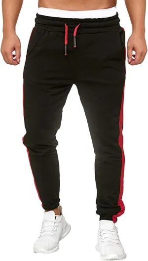 Mens Sweatpants with Pockets Big and Tall Men's Cargo Sweatpants Men Sweatpants Men's Basic Active Fleece Jogger Pants