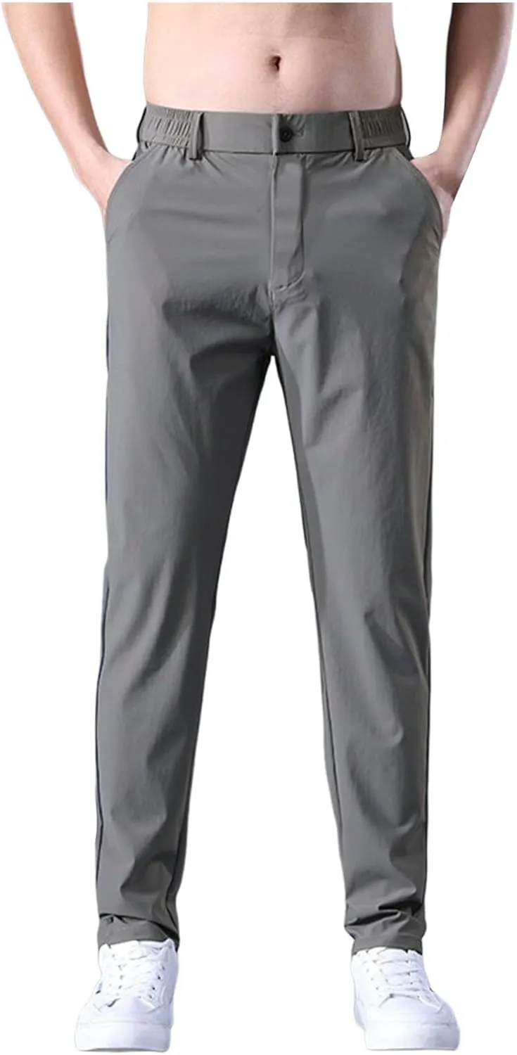 Men's Sweatpants with Zipper Pockets Relaxed Fit Hiking Joggers Athletic Workout Sport Trousers for Men Sport