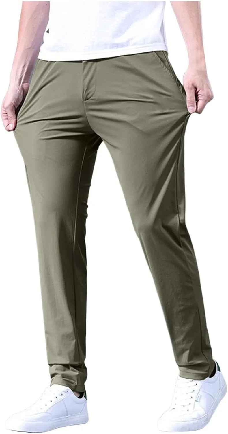 Men's Sweatpants with Zipper Pockets Relaxed Fit Hiking Joggers Athletic Workout Sport Trousers for Men Sport