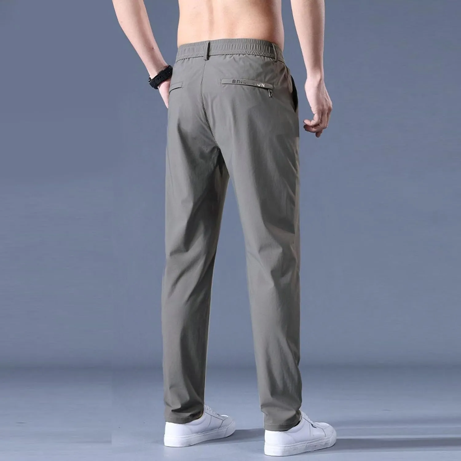 Men's Sweatpants with Zipper Pockets Relaxed Fit Hiking Joggers Athletic Workout Sport Trousers for Men Sport