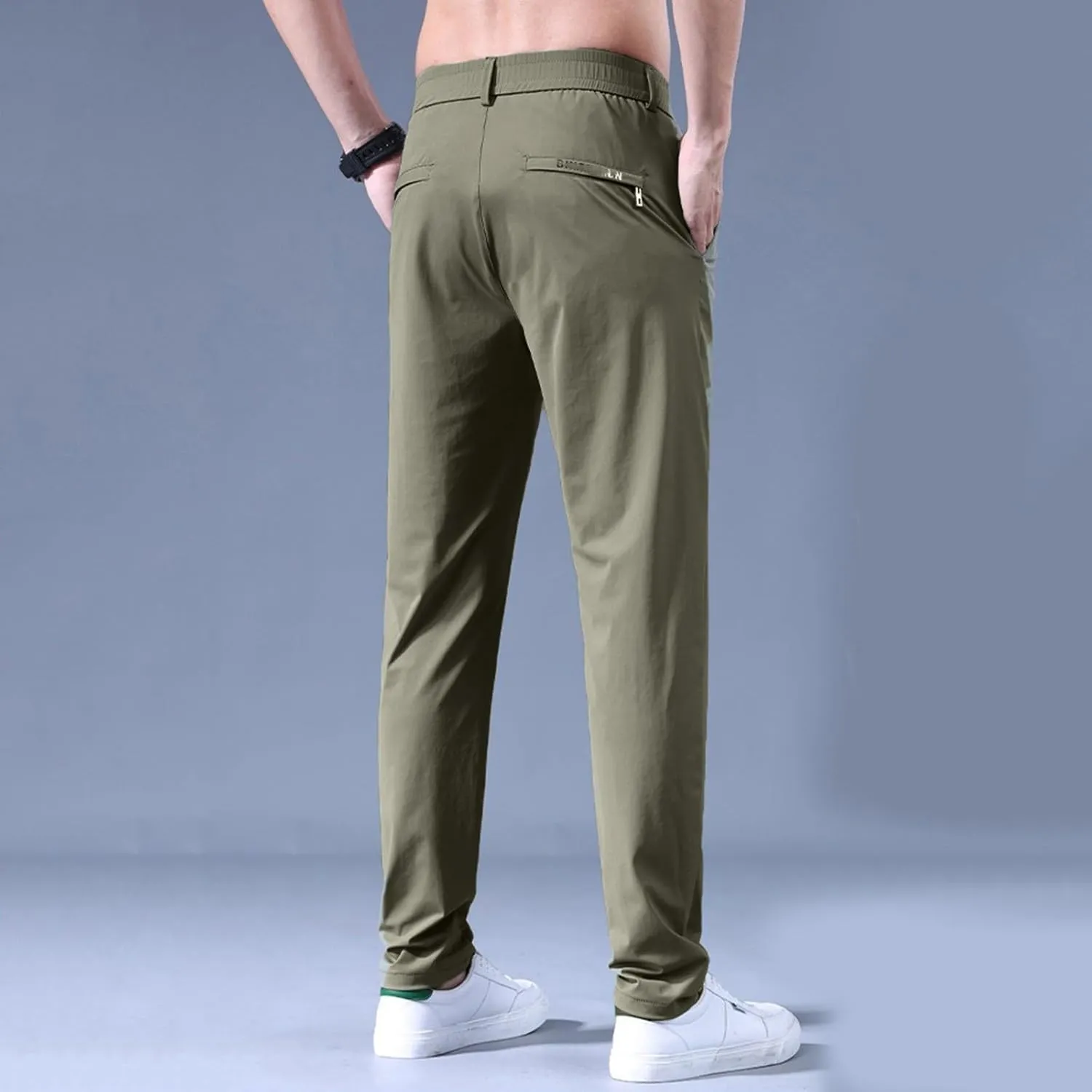 Men's Sweatpants with Zipper Pockets Relaxed Fit Hiking Joggers Athletic Workout Sport Trousers for Men Sport