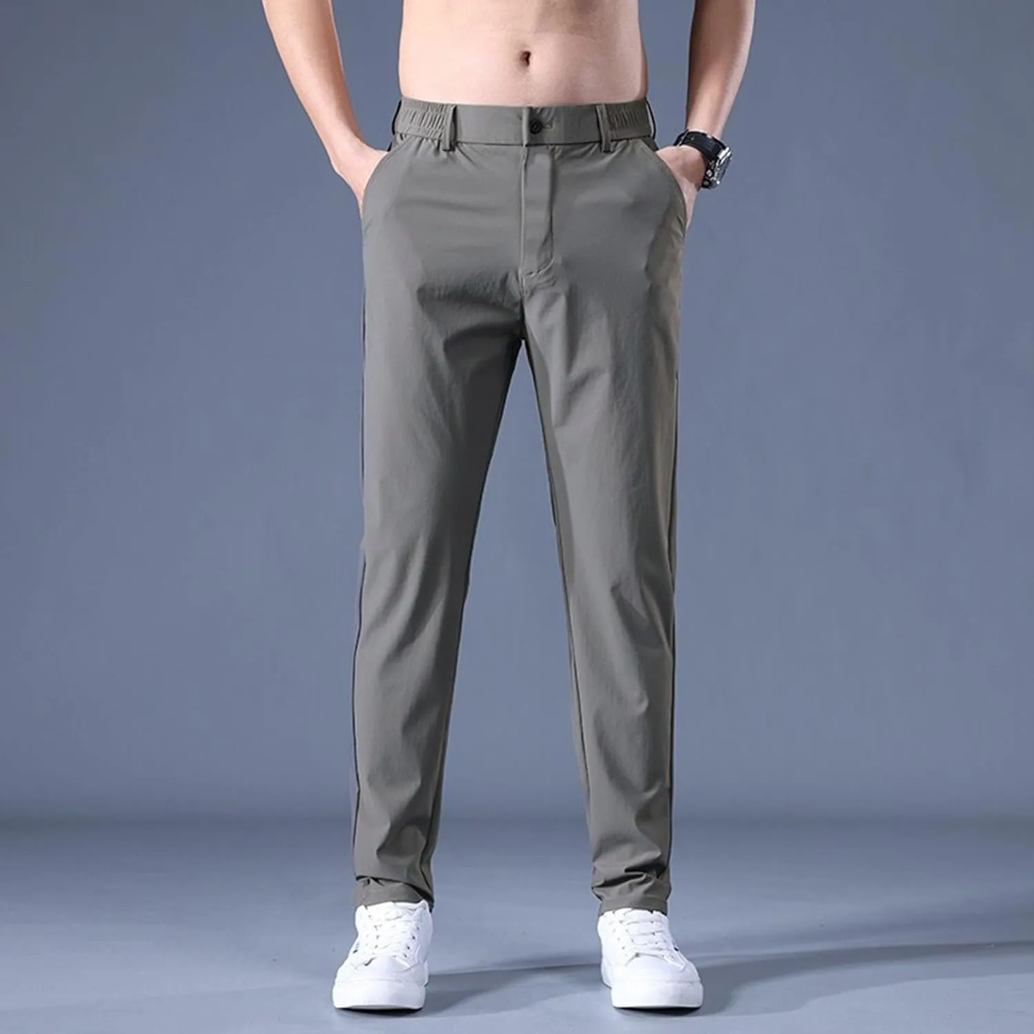 Men's Sweatpants with Zipper Pockets Relaxed Fit Hiking Joggers Athletic Workout Sport Trousers for Men Sport