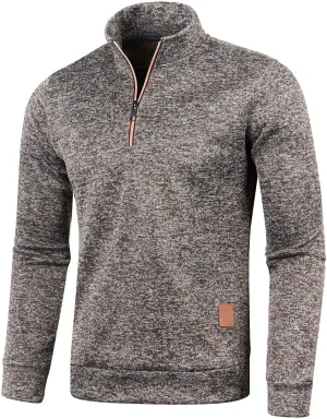 Mens Sweatshirts Mock Neck Full Zip Sweatshirts Athletic Jogging Sweatshirts Winter Jackets Coat Sweater Hoodie Pullover