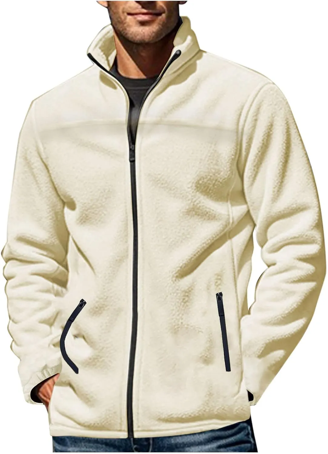 Men's Tactical Jackets Softshell Polar Fleece Lined Lightweight Coats with Pockets Water Resistant Outdoor Hiking