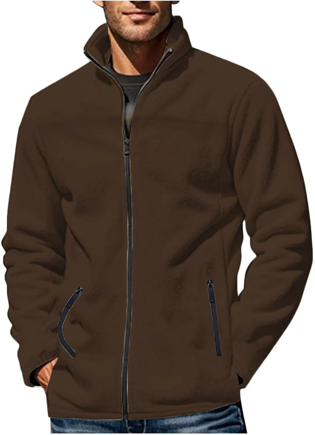 Men's Tactical Jackets Softshell Polar Fleece Lined Lightweight Coats with Pockets Water Resistant Outdoor Hiking