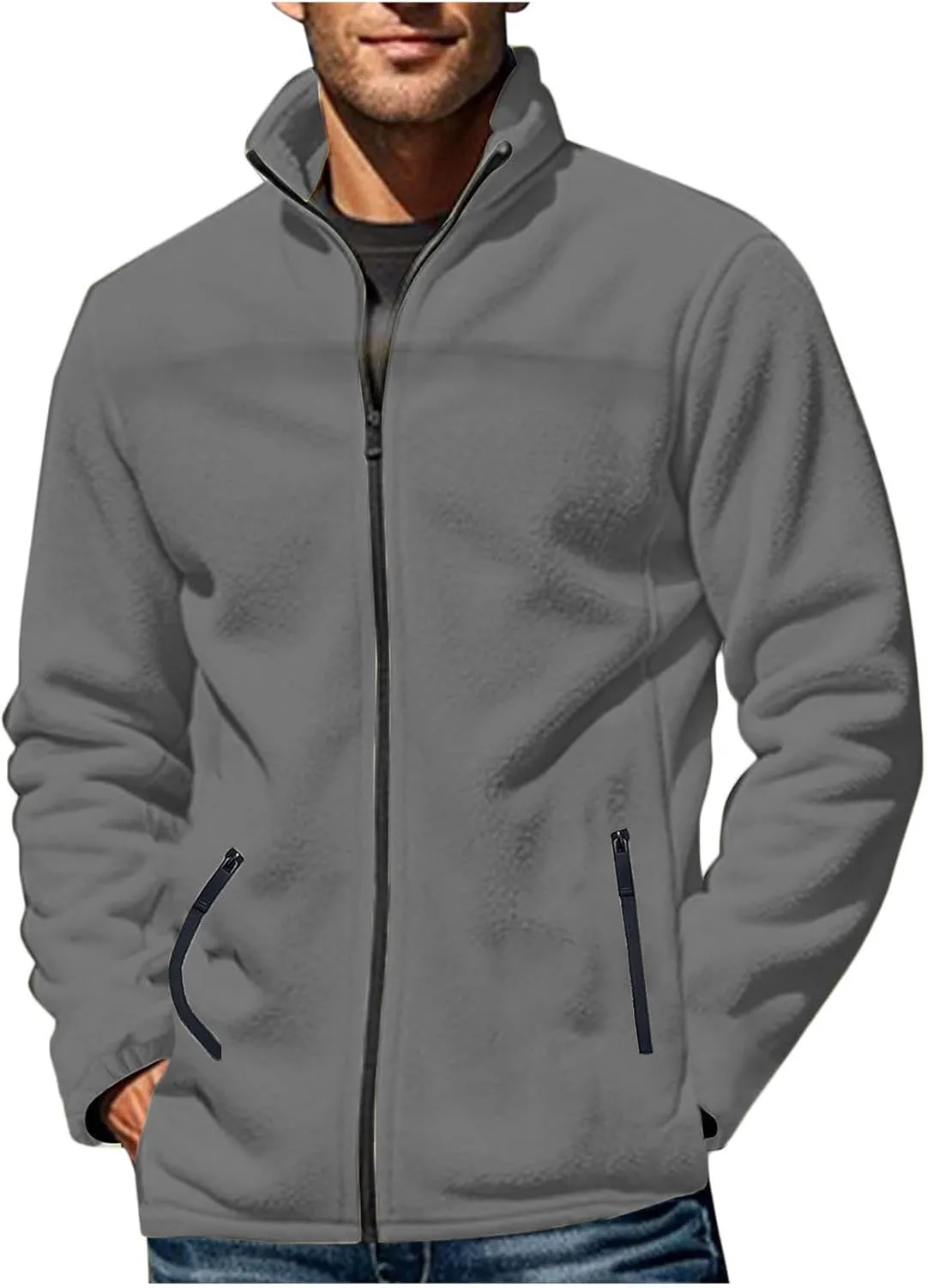 Men's Tactical Jackets Softshell Polar Fleece Lined Lightweight Coats with Pockets Water Resistant Outdoor Hiking