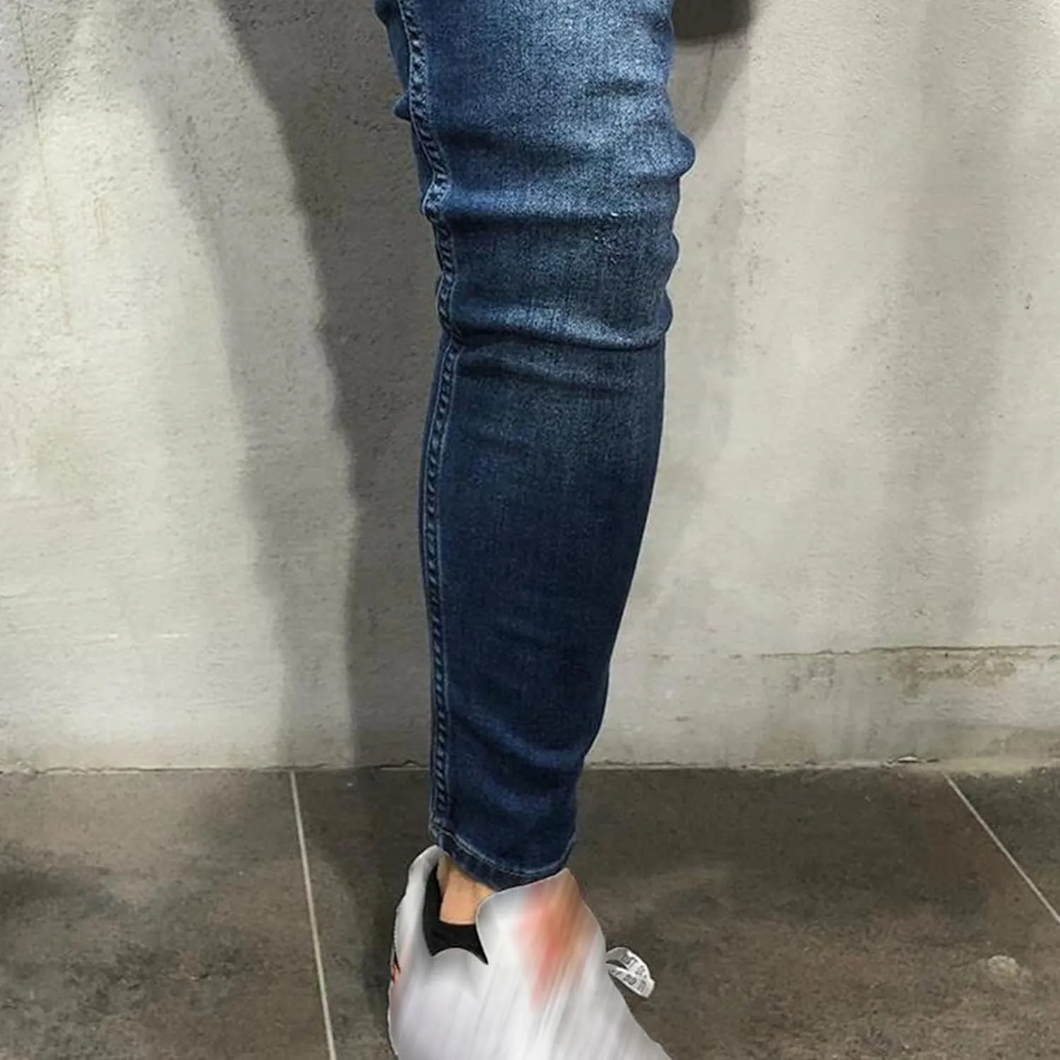 Men's Taper Skinny Fit Stretch Denim Pants Classic Comfort Regular Fit Jeans Casual Washed Jeans Pants
