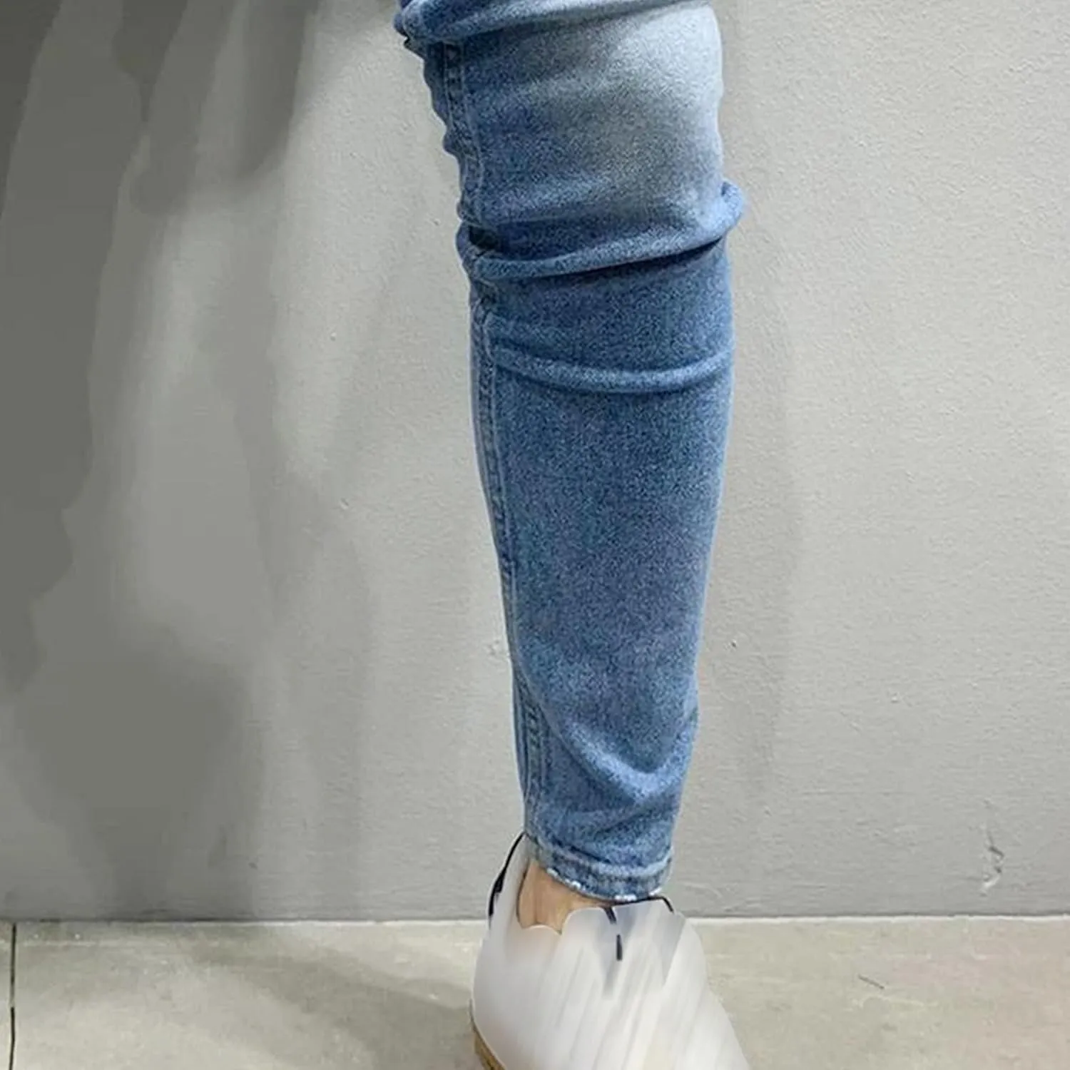 Men's Taper Skinny Fit Stretch Denim Pants Classic Comfort Regular Fit Jeans Casual Washed Jeans Pants
