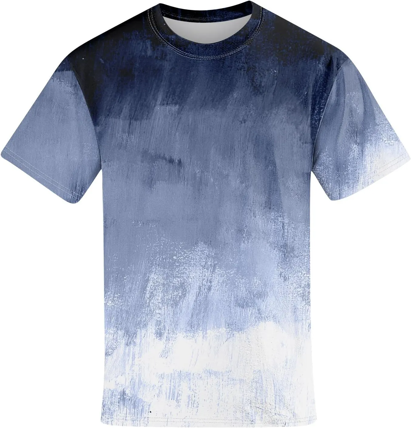 Men's Tie Dye T-Shirt Oversized Gradient Color Short Sleeve T-Shirt Summer Casual Crew Neck Loose Fit Tee Shirts