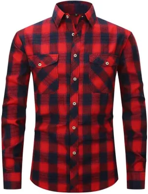 Men's Vertical Striped Shirts Long Sleeve Button Down Shirts Spread Collar Dress Shirts Casual Fall Shirt Jacket