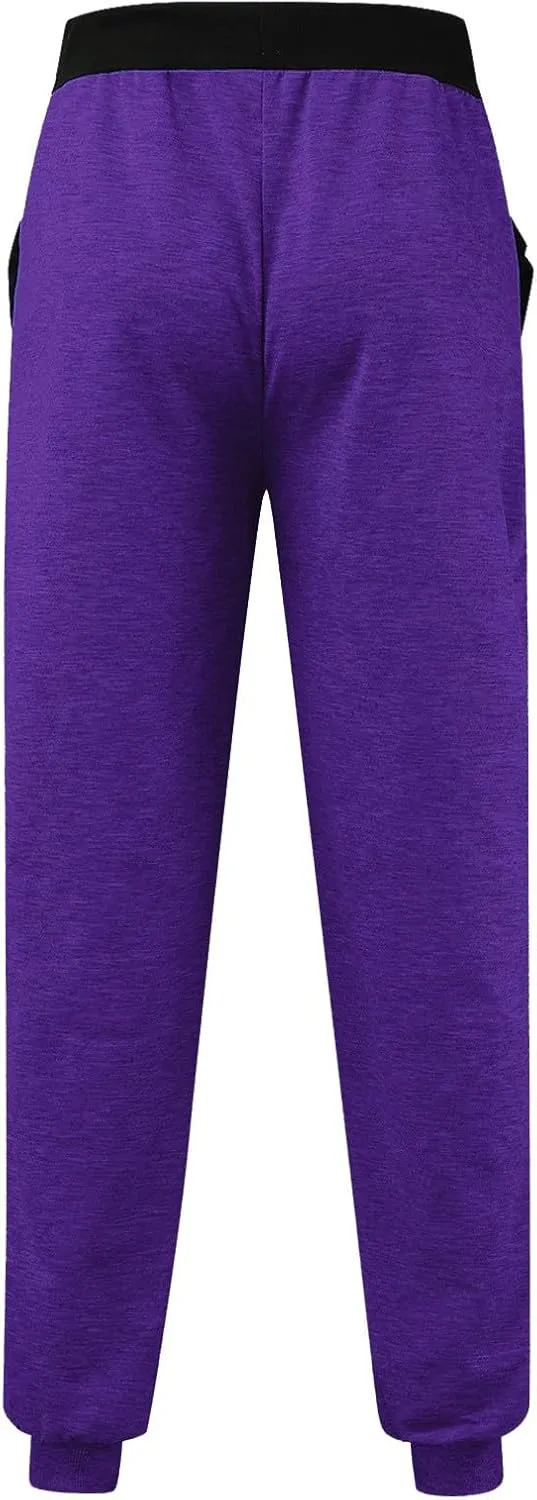 Mens Warm Fleece Sweatpants Winter Joggers Pants Sherpa Lined Athletic Sweatpants with Zipper Pockets