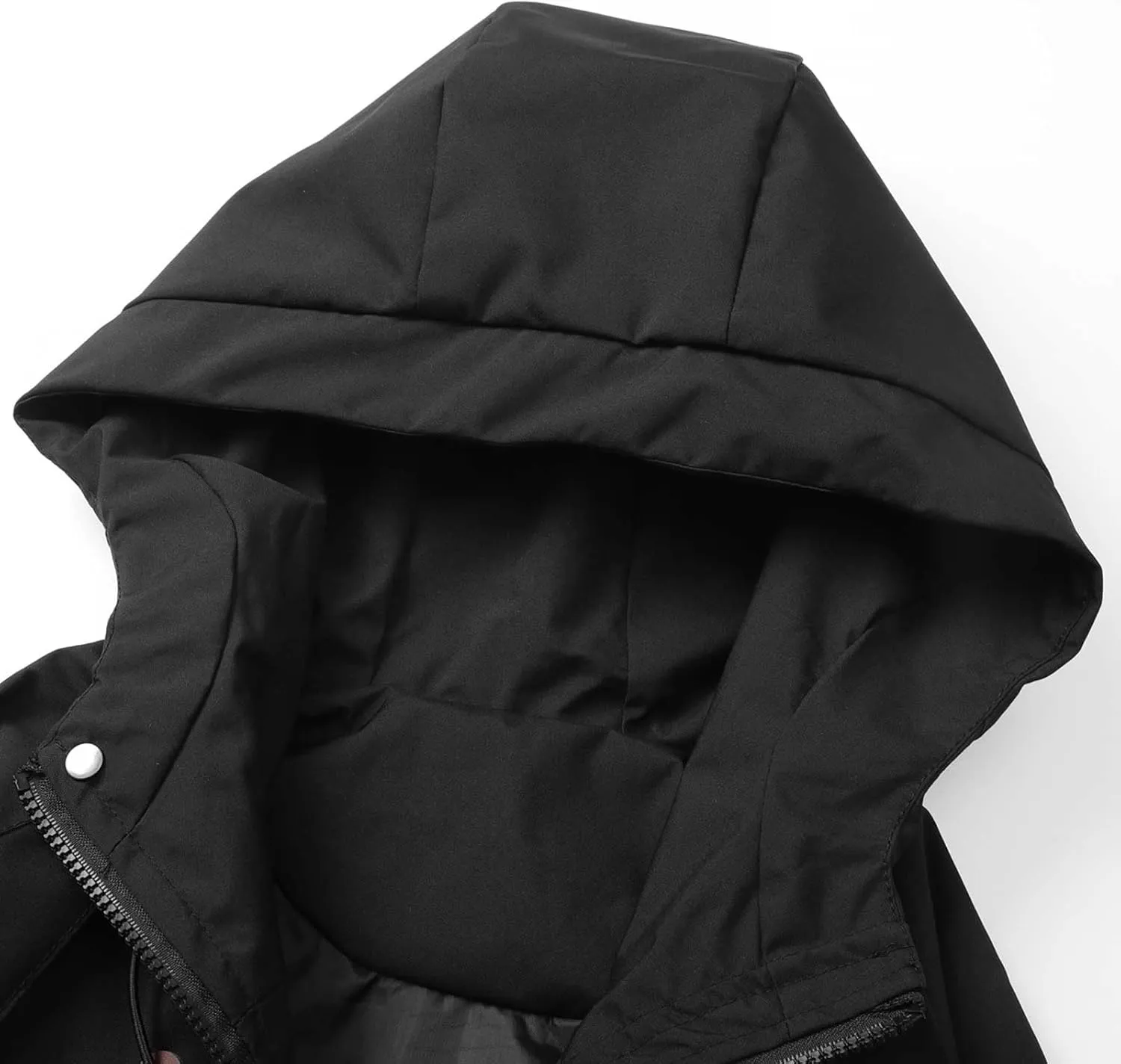 Mens Waterproof Lightweight Windbreaker Jacket Long Sleeve Water-Resistant Raincoat Softshell Hooded Jacket