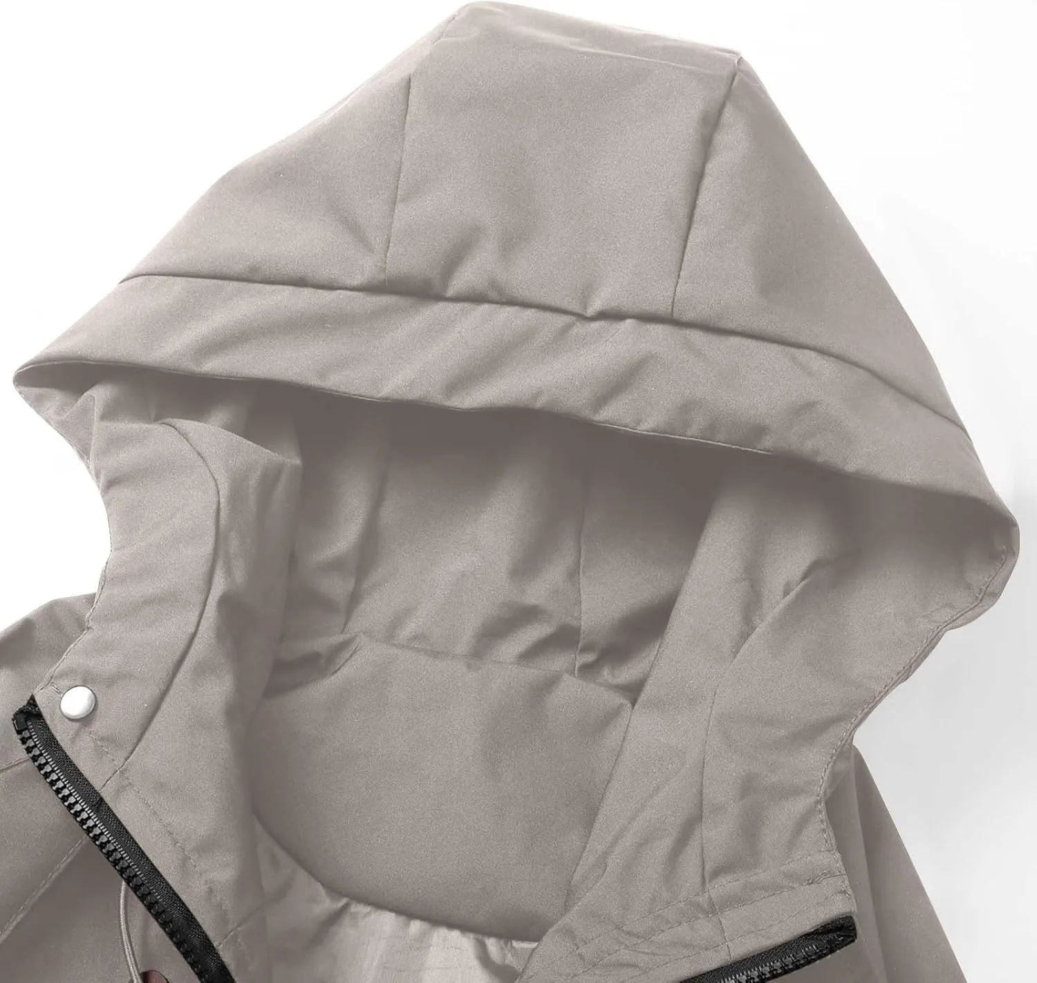 Mens Waterproof Lightweight Windbreaker Jacket Long Sleeve Water-Resistant Raincoat Softshell Hooded Jacket