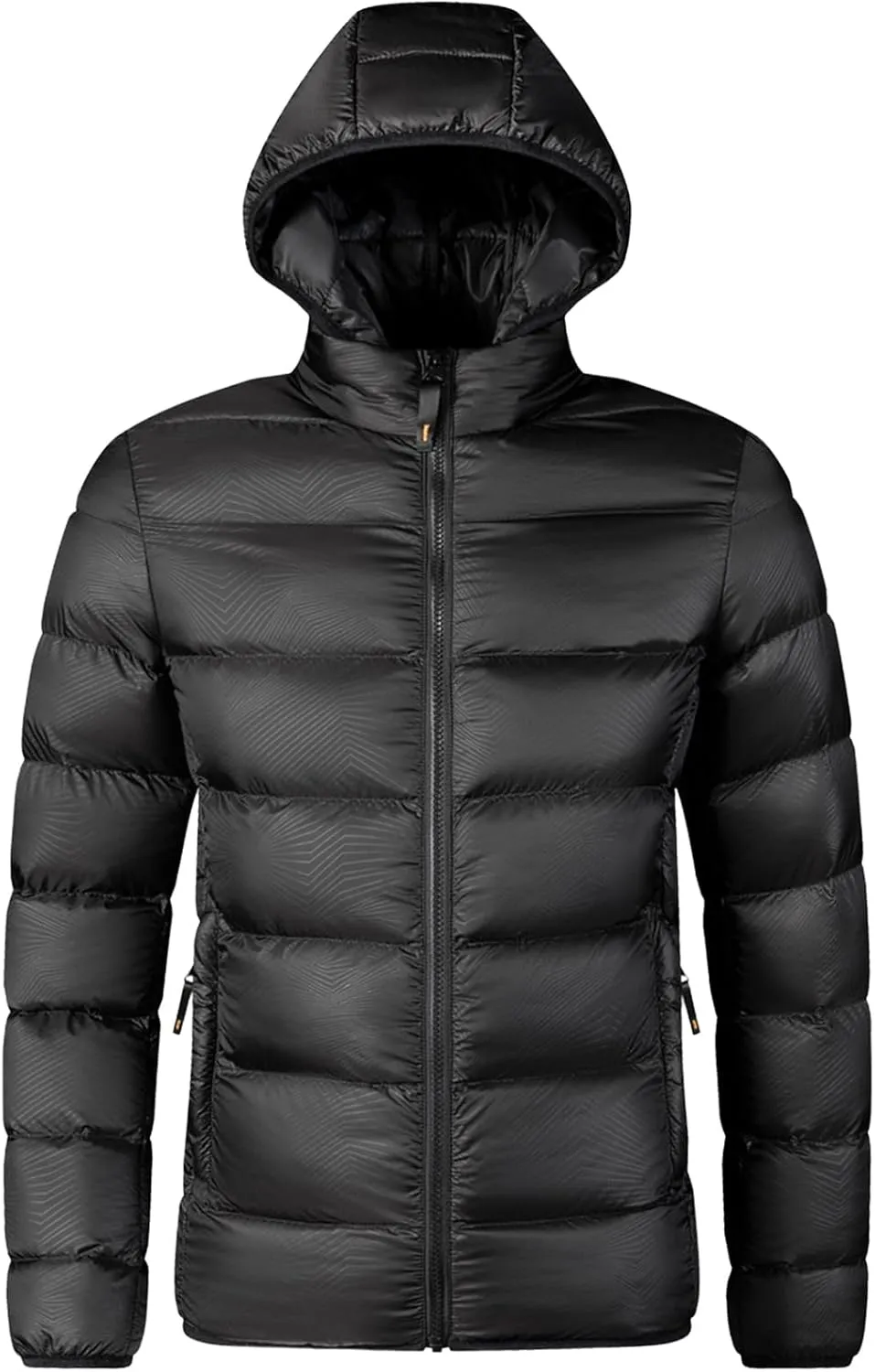 Men's Winter Hooded Coat Thickened Puffer Jacket with Removable Hood Waterproof Cotton Parka Jacket for Snowboarding