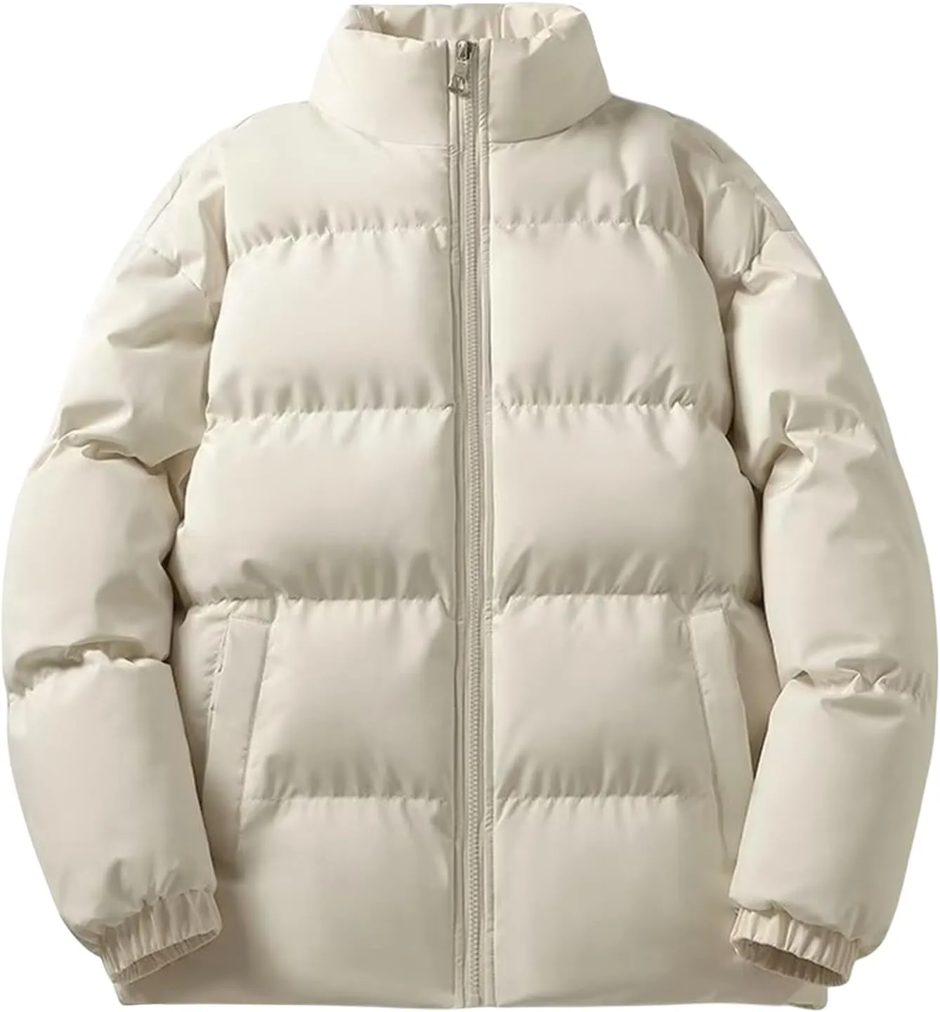 Men's Winter Lightweight Puffer Jacket Warm Down Coat Windproof Water-Resistant Puffer Jacket Hiking Puffer Jacket